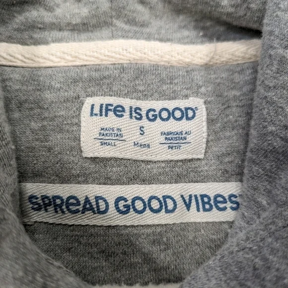 Life Is Good Hoodie Men's Small Gray Heather Golf Cart This Is How I Roll - Picture 4 of 8